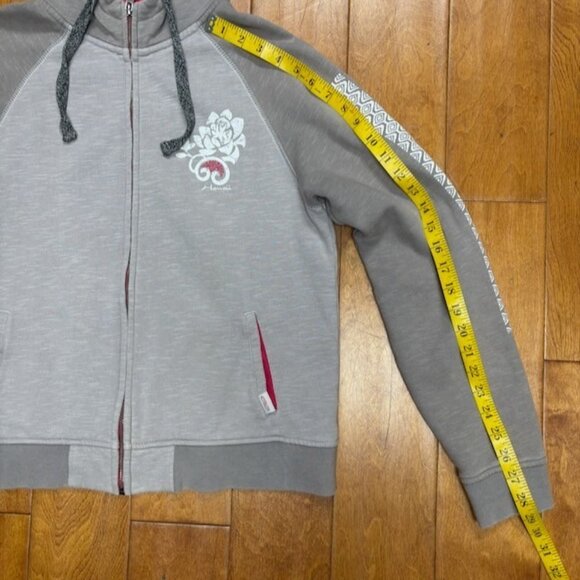 VTG Crazy Shirt Hawaii Womens Hoodie Size M Full Zip Floral Graphic Aloha Island - Picture 10 of 11